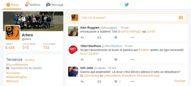 Timeline di Twitter